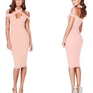 Nookie Hollywood Midi Dress - Blush Size L